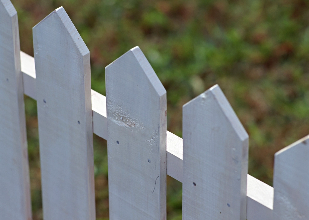 White wood picket fence by Wilson's Fencing